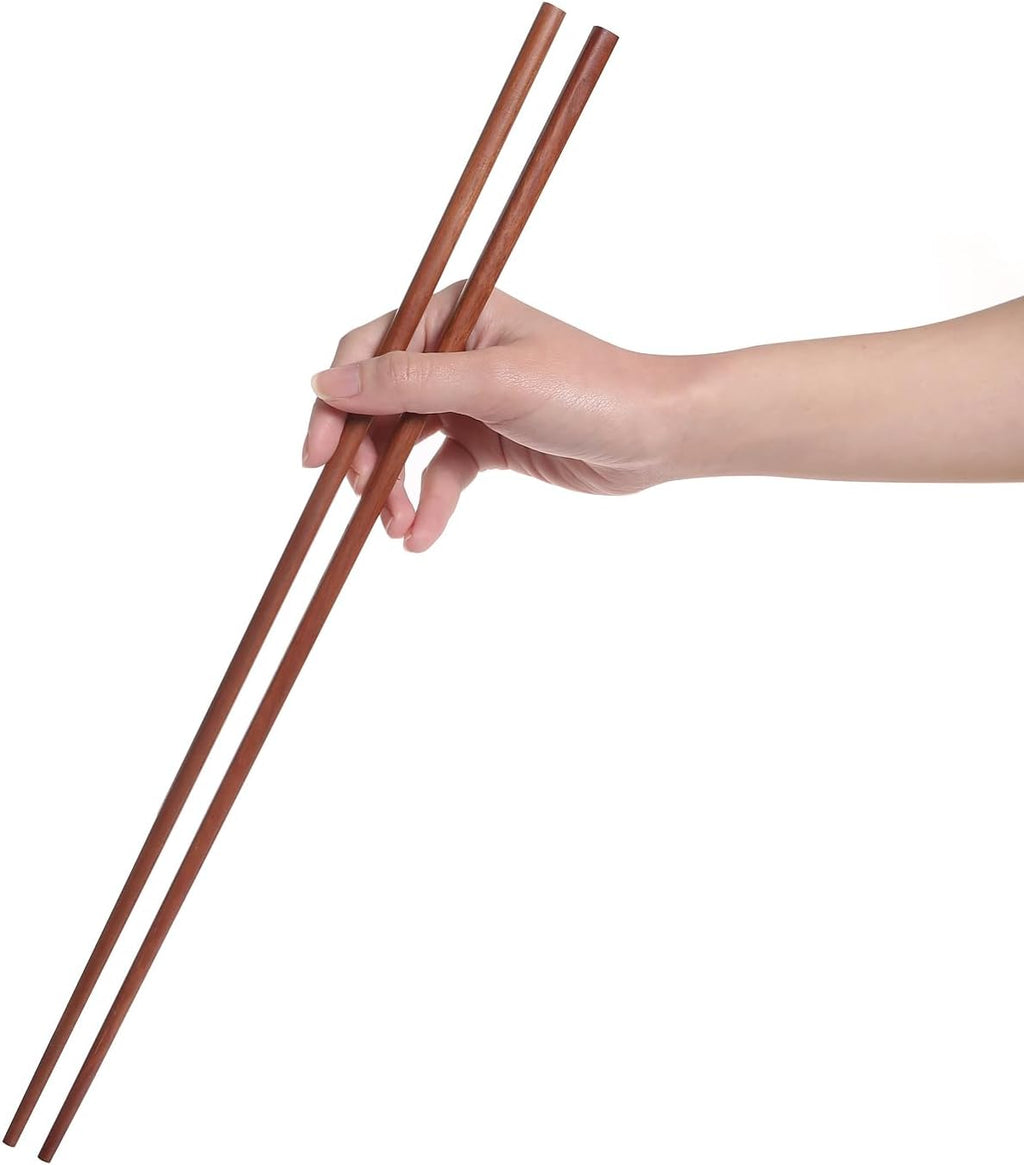 Wooden Noodles Kitchen Cooking Frying Chopsticks 16.5 Inches Brown Extra Long Set of 2 Pairs