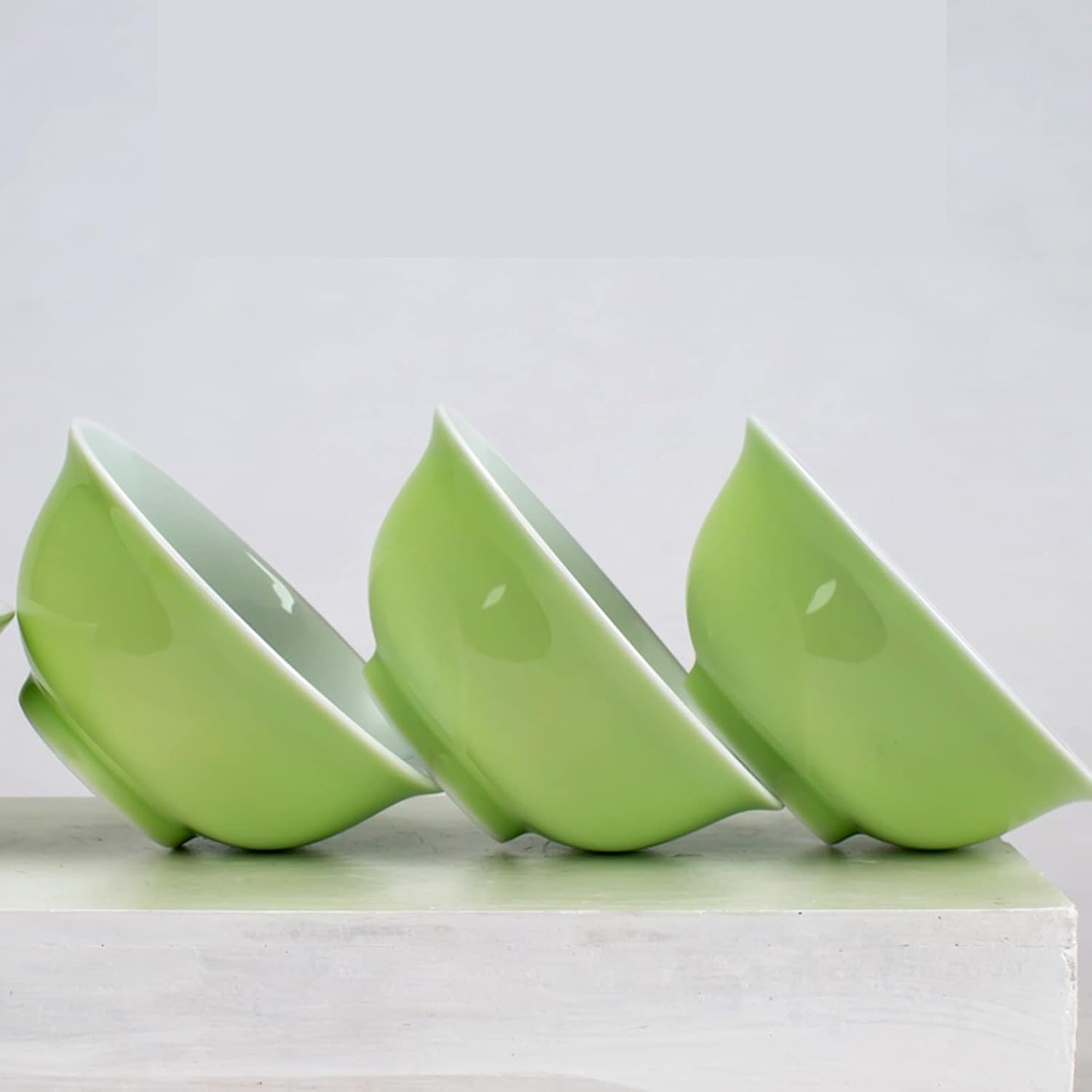 Dinnerware Sets Dish Set,28-Piece Ceramic Tableware Set,Chinese Underglaze Dish Set,Green Tableware Plate and Bowl Set