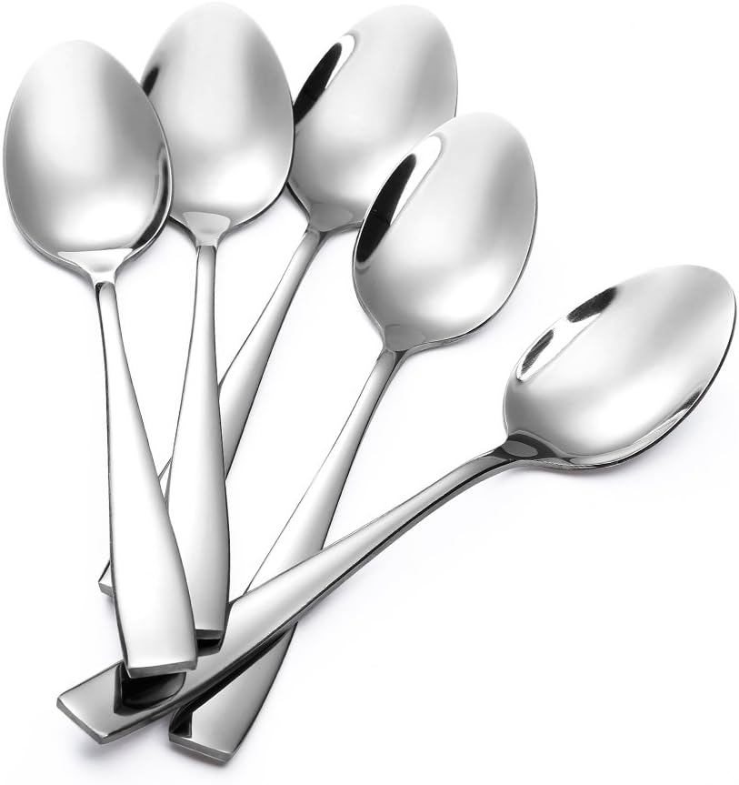 12-Piece Large Stainless Steel Dinner Spoons,8 Inches
