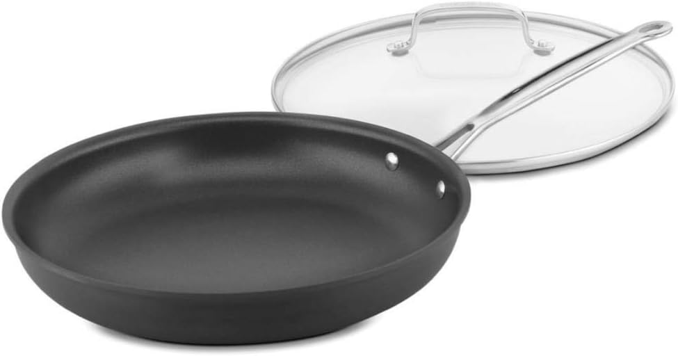 12-Inch Skillet, Nonstick-Hard-Anodized with Glass Cover,