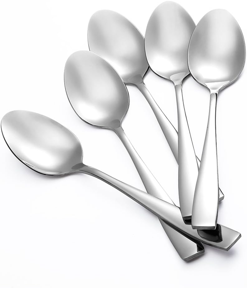 12-Piece Large Stainless Steel Dinner Spoons,8 Inches