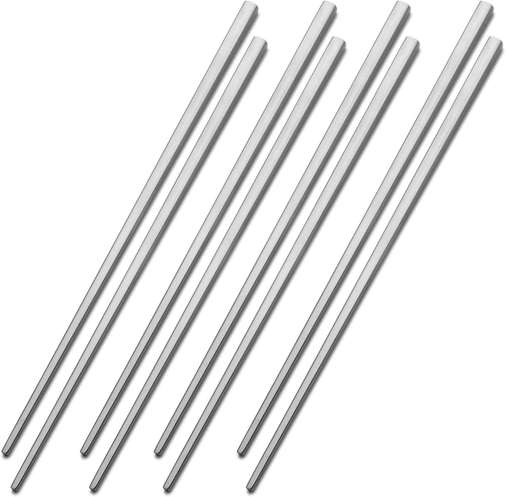 Premium 18/10 Stainless Steel Chopsticks (Four Pair)