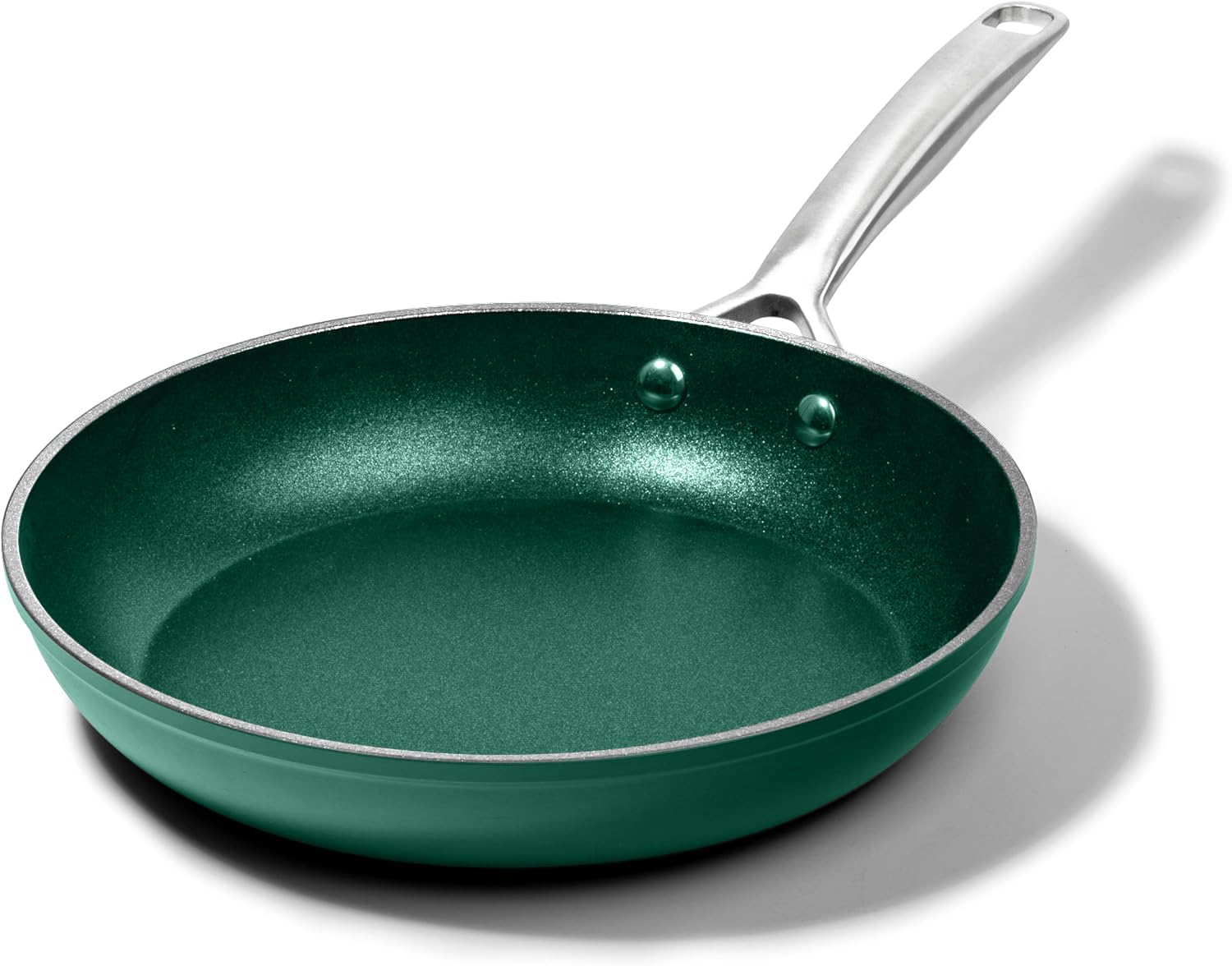 10 Inch Emerald Green Pan for Cooking, Non Stick Frying Pans Nonstick Frying Pan Skillet for Eggs, Omelette, Non Stick Pans,   Free Oven & Dishwasher Safe