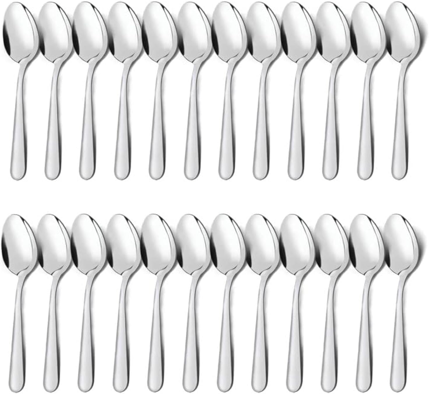 24-Piece Dinner Spoons Set (6.7 inch),  Stainless Steel Spoons silverware, Dessert Spoon, Tablespoon, Silverware Spoons Only for Home, Kitchen or Restaurant - Mirror Polished, Dishwasher Safe