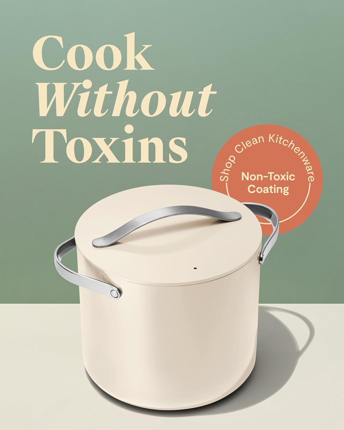 Stock Pot - 12 Qt Ceramic Coated Pot With Lid - Fee From  - Large Pot for Bigger Batches - Black