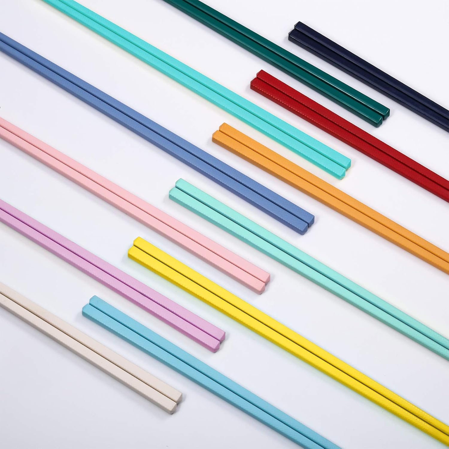 12 Pairs Colorful Chopsticks 9 Inch Reusable Fiberglass Chop Sticks Bulk Dishwasher Safe Lightweight Chopsticks Set Party Favor(Multicolor)