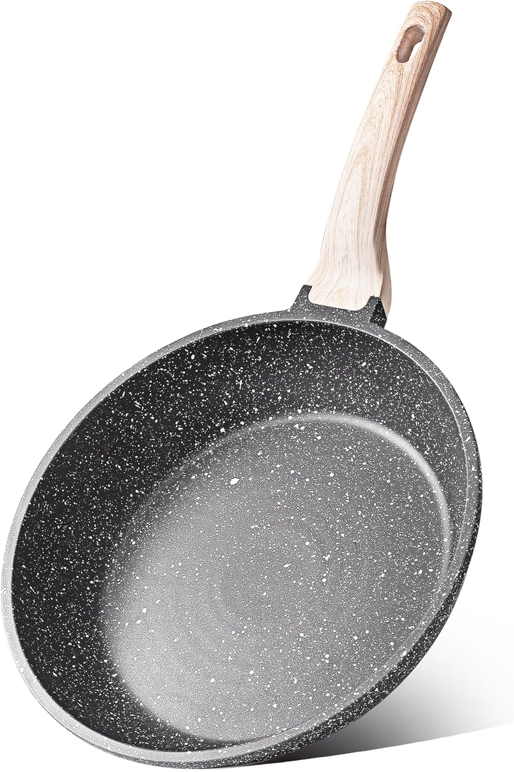 Nonstick Frying Pan Skillet,Non Stick Granite Fry Pan Egg Pan Omelet Pans, Stone Cookware Chef's Pan, PFOA Free,Induction Compatible(Classic Granite, 8-Inch)