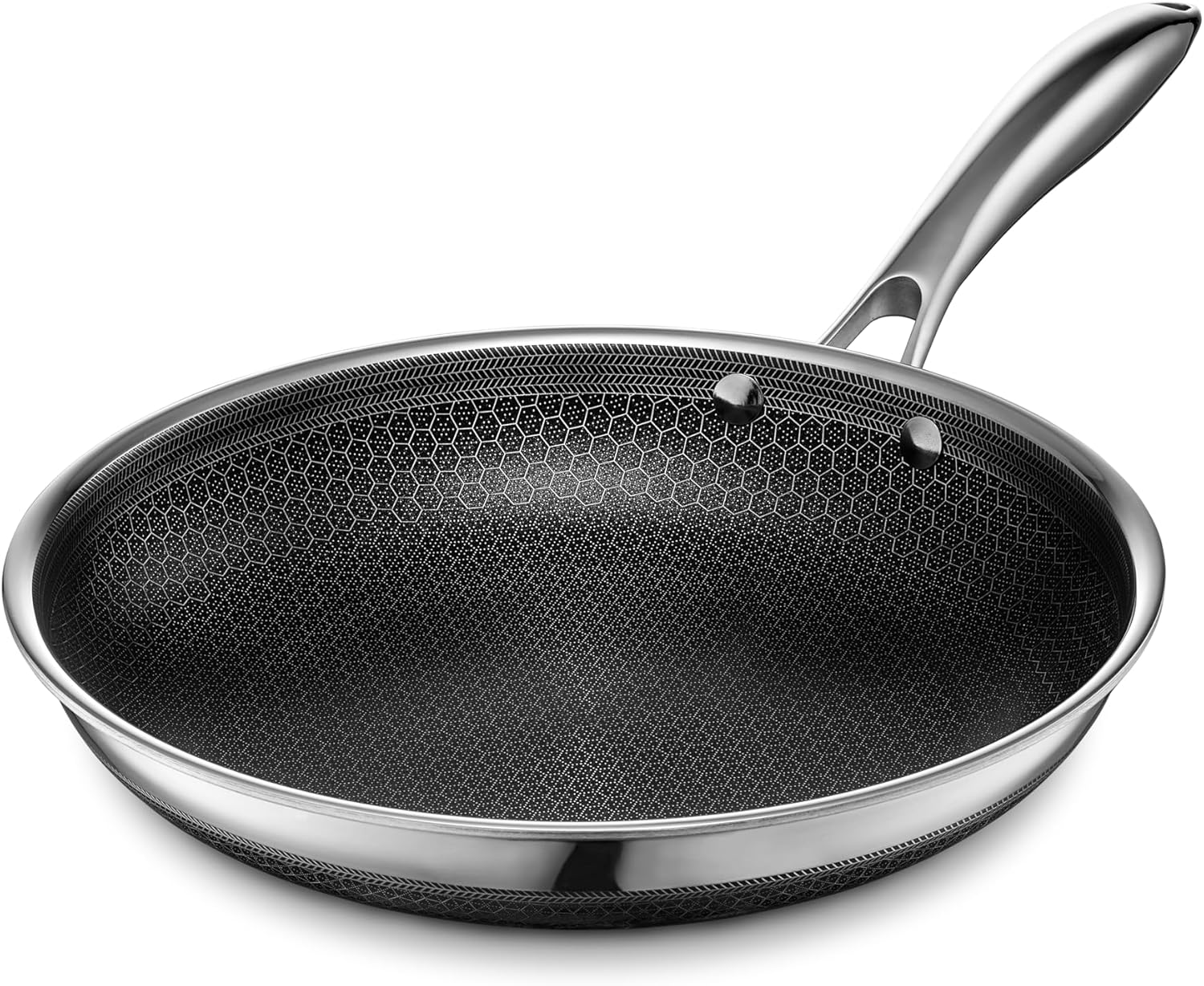 Hybrid Nonstick 10-Inch Frying Pan, Stay-Cool Handle, Dishwasher-Friendly, Oven-Safe Up to 900°F, Induction-Ready, Compatible with All Cooktops